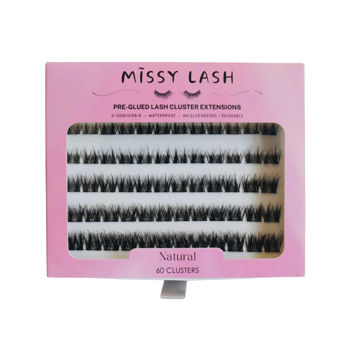 Natural (Pre Glued Lash Clusters Extensions)