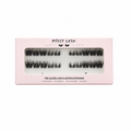 Missy Lash pre-glued lash cluster extension in a light pink rectangular box with a clear window showing the black lash clusters inside.